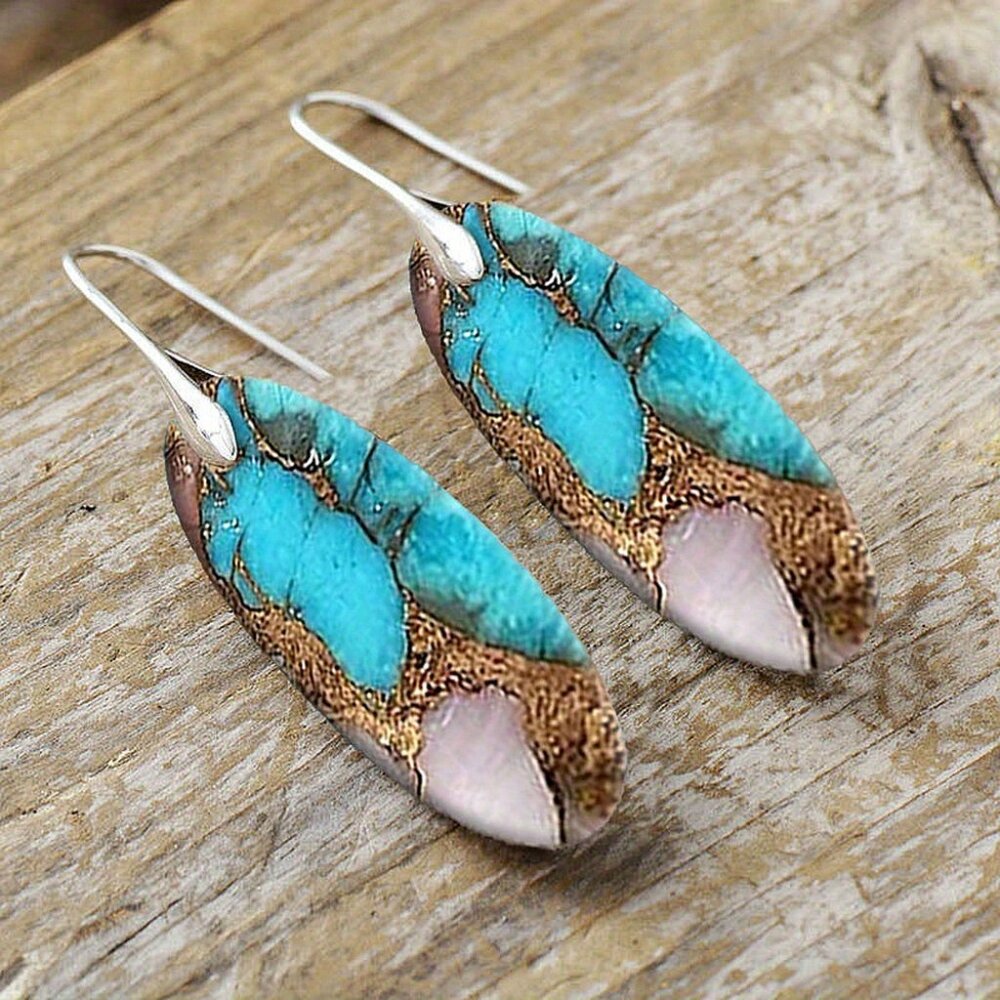Bohemian Style Alloy Drop Earrings for Women - Picture 5 of 6